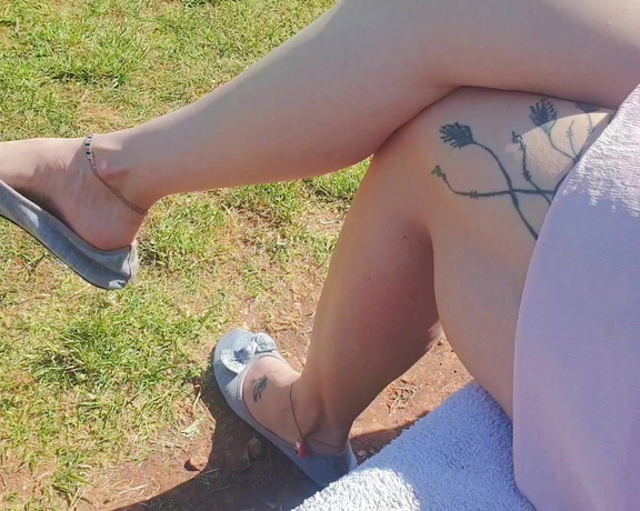 GreatBritishFeet aka solecatcher OnlyFans - Public flats dangling in the sunshine to get her fans hot under the collar