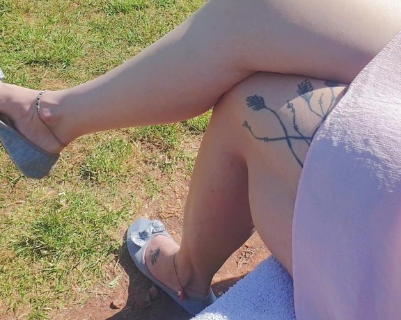 GreatBritishFeet aka solecatcher OnlyFans - Public flats dangling in the sunshine to get her fans hot under the collar