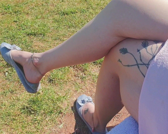 GreatBritishFeet aka solecatcher OnlyFans - Public flats dangling in the sunshine to get her fans hot under the collar