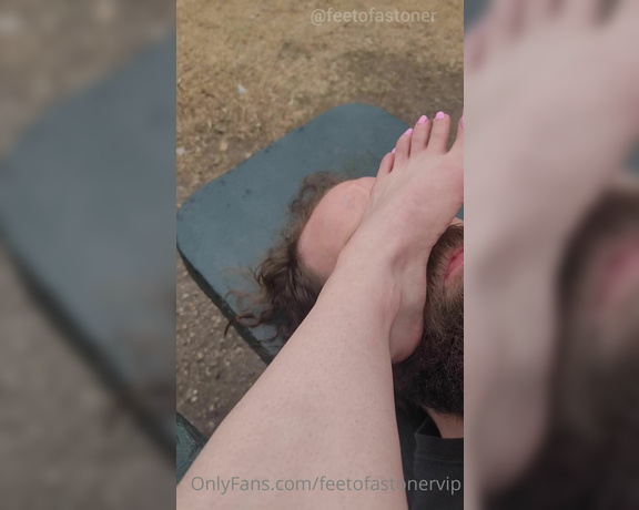 FeetOfAStoner aka feetofastonervip OnlyFans - Would you be brave enough to have my feet on your face at a park