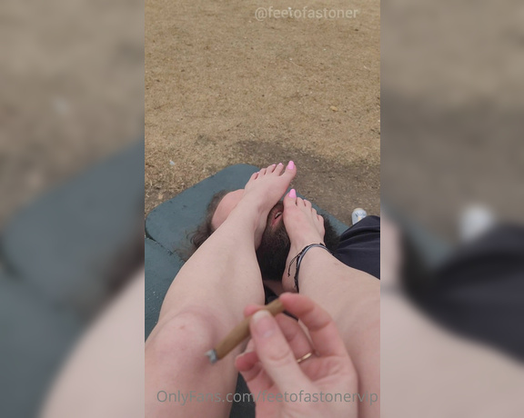 FeetOfAStoner aka feetofastonervip OnlyFans - Would you be brave enough to have my feet on your face at a park