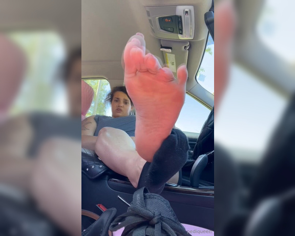 PediqueenSoles aka pediqueensoles OnlyFans - In the gym parking lot and guess what your getting