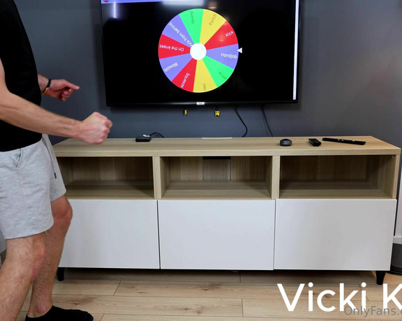 Vicki Kicks aka vickikicks OnlyFans - Wheel of Fortune I noticed that kicks from behind are very painful for him
