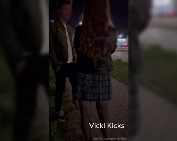 Vicki Kicks aka vickikicks OnlyFans - Public kicking in the balls