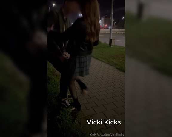 Vicki Kicks aka vickikicks OnlyFans - Public kicking in the balls