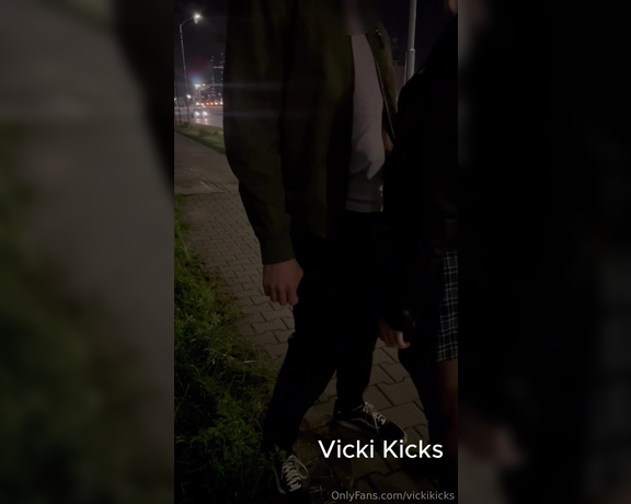 Vicki Kicks aka vickikicks OnlyFans - Public kicking in the balls