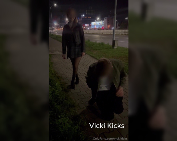 Vicki Kicks aka vickikicks OnlyFans - Public kicking in the balls