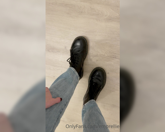 Empress Ellie aka emprellie OnlyFans - Talking my sweaty Docs off after a long day at university Can you see how