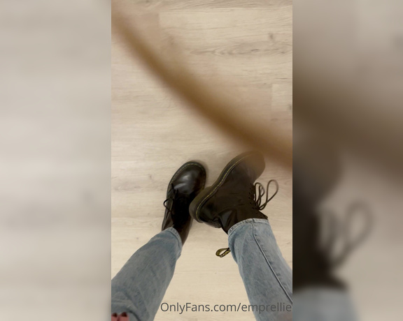 Empress Ellie aka emprellie OnlyFans - Talking my sweaty Docs off after a long day at university Can you see how