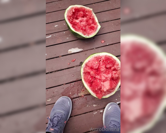 Astrodomina aka astrodomina OnlyFans - Theres strong Then, theres crack this watermelon with your sexy legs strong Posting this video tomorrow!