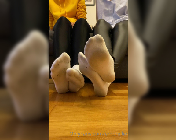 Empress Ellie aka emprellie OnlyFans - Me & Goddess Lina got our socks quite sweaty while shopping Maybe you can earn