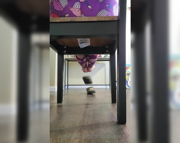 One lonely foot aka one.lonely.foot OnlyFans - Slipper play under my chair