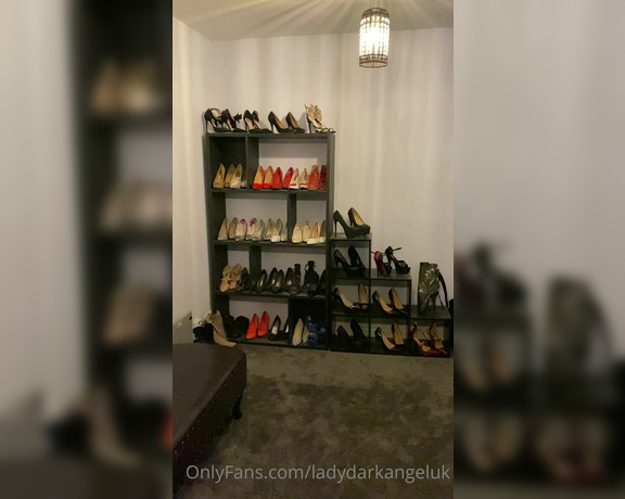 Lady Dark Angel aka Ladydarkangeluk Onlyfans - Need someone to clean all my shoes and boots and shelves