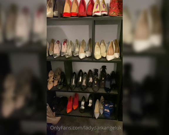 Lady Dark Angel aka Ladydarkangeluk Onlyfans - Need someone to clean all my shoes and boots and shelves