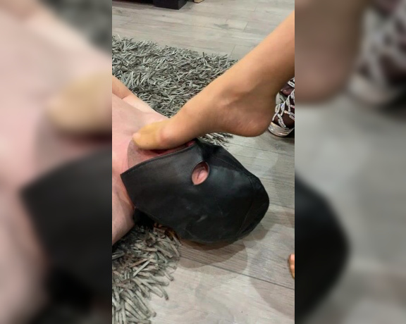 Lady Dark Angel aka Ladydarkangeluk Onlyfans - Footworship clip from the overnight session last night