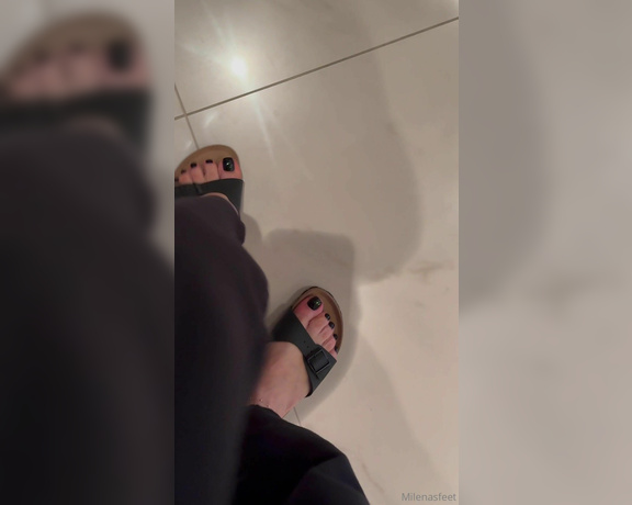 Simply Milena aka simplymilena OnlyFans - What do you think of my feet in Birkenstock Still getting used to them myself