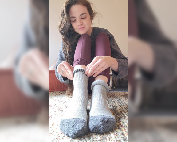 Megan Fletcher aka sweetsoleprincess OnlyFans - Slowly stripping off my dirty sweaty socks for you These socks are actually on day