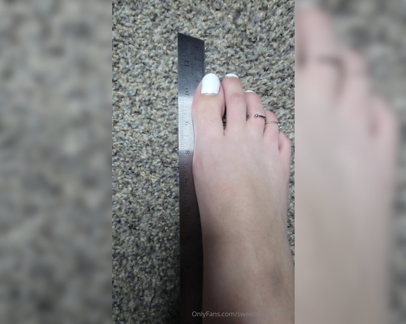 Megan Fletcher aka sweetsoleprincess OnlyFans - A request! More measuring my huge feet for you! They are big arent they!