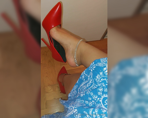 Mica Sandy aka sandysmallfeet OnlyFans - Red stilettos dangle how this make you feel