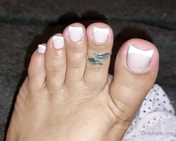 Mica Sandy aka sandysmallfeet OnlyFans - Majestic French pedicure on my flawless toes and ofcorse my sexy and cute socks