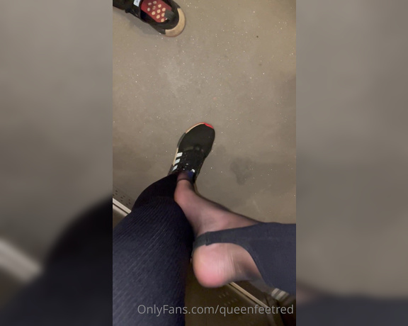 Queenfeetred aka queenfeetred OnlyFans - The elevator opens  you see me in it  get