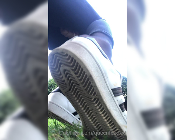 Queenfeetred aka queenfeetred OnlyFans - Best combination pantyhose and adidas superstar