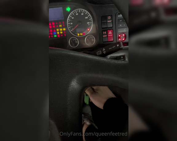 Queenfeetred aka queenfeetred OnlyFans - Pumping pedal in big truck