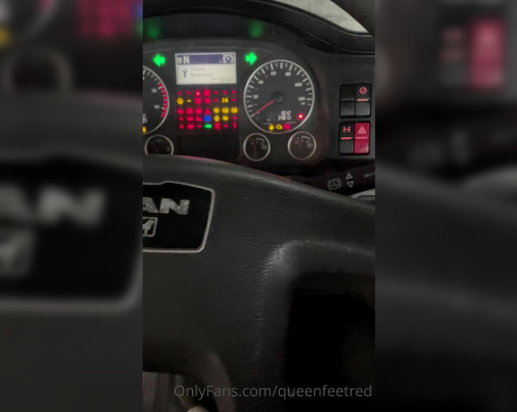 Queenfeetred aka queenfeetred OnlyFans - Pumping pedal in big truck