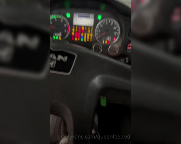 Queenfeetred aka queenfeetred OnlyFans - Pumping pedal in big truck