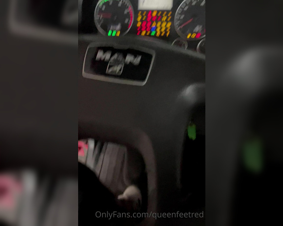 Queenfeetred aka queenfeetred OnlyFans - Pumping pedal in big truck