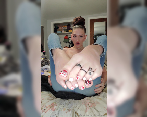 Miss Behavin aka misbehavedxoxo OnlyFans - Custom video Topless toe tease