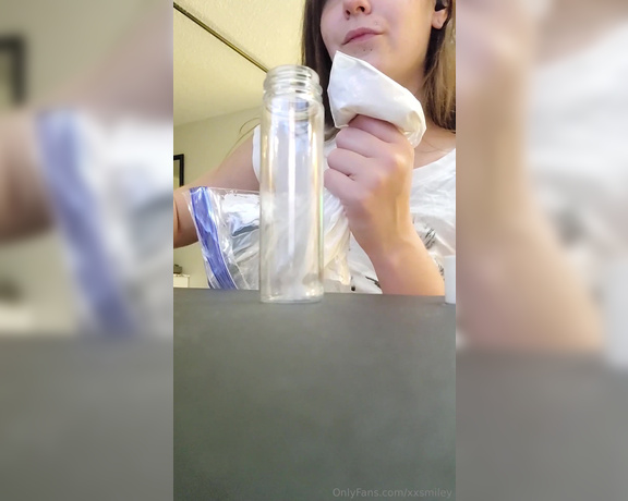 XXSmiley aka xxsmiley OnlyFans - Making a sample tube of feet treats for someone