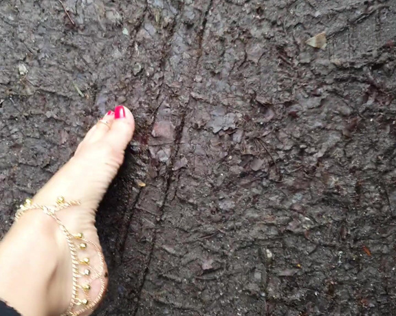 FeetBySherri aka feetbysherri OnlyFans - Muddy feet video