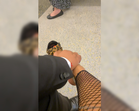FeetBySherri aka feetbysherri OnlyFans - Stranger touches my foot on the train