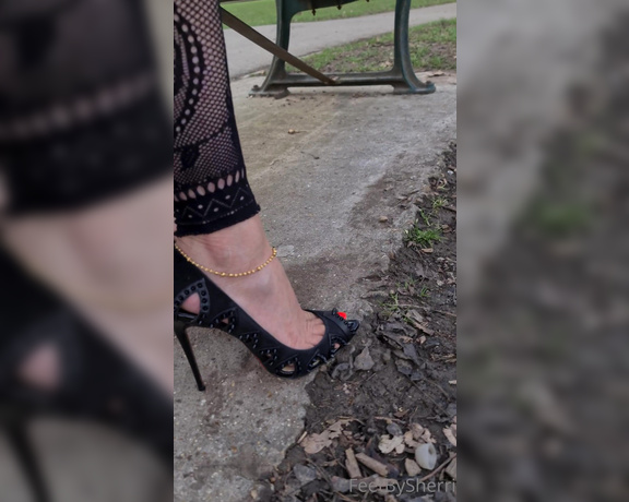 FeetBySherri aka feetbysherri OnlyFans - Park vibes in my spikey Louboutins