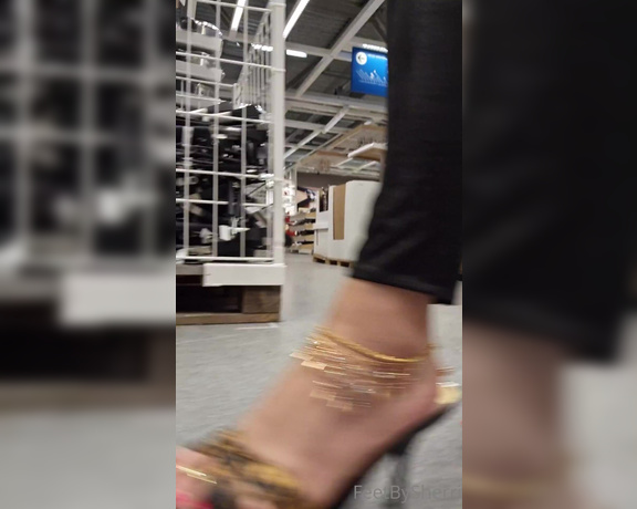 FeetBySherri aka feetbysherri OnlyFans - Shopping in IKEA in my Guess mules