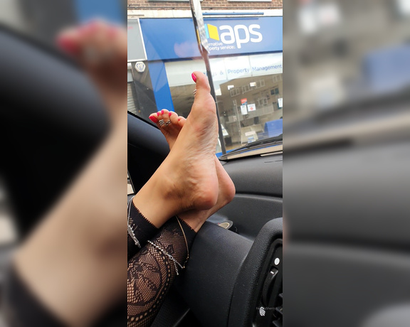 FeetBySherri aka feetbysherri OnlyFans - Feet on dash  car vibes !