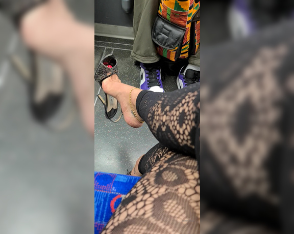 FeetBySherri aka feetbysherri OnlyFans - Shoe dangling my Jimmy Choos on the Jubilee Line, London Underground