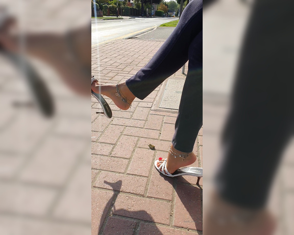 FeetBySherri aka feetbysherri OnlyFans - Bus Stop Vibes !