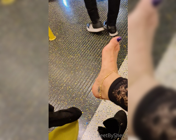 FeetBySherri aka feetbysherri OnlyFans - Taking my boots off on the train