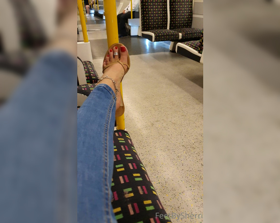 FeetBySherri aka feetbysherri OnlyFans - Train tease