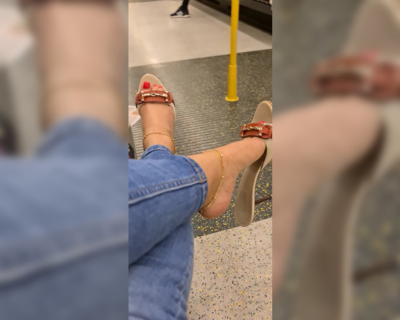 FeetBySherri aka feetbysherri OnlyFans - Train tease