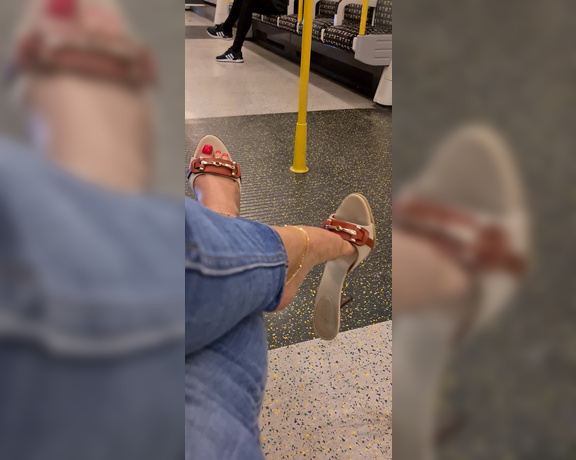 FeetBySherri aka feetbysherri OnlyFans - Train tease