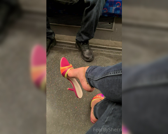 FeetBySherri aka feetbysherri OnlyFans - Rainbow toes and beautiful shoes