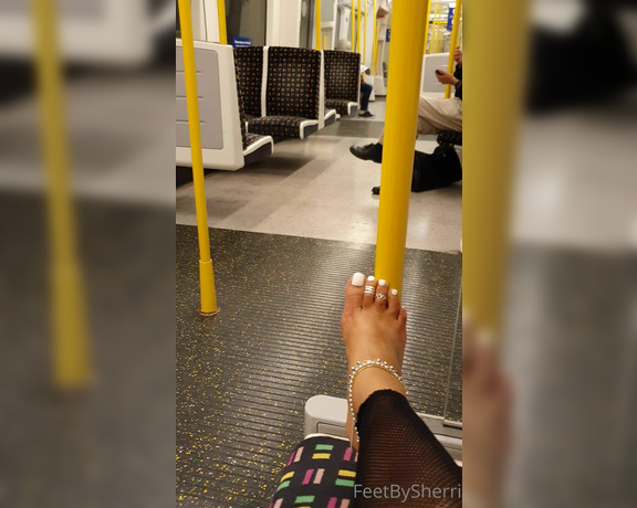FeetBySherri aka feetbysherri OnlyFans - Train tease! Ive missed travelling on the trains and teasing fellow commuters