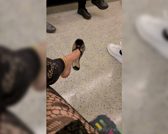 FeetBySherri aka feetbysherri OnlyFans - Train teasing in my Jimmy Choos