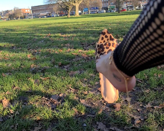 FeetBySherri aka feetbysherri OnlyFans - Dangling in the park on a winters day