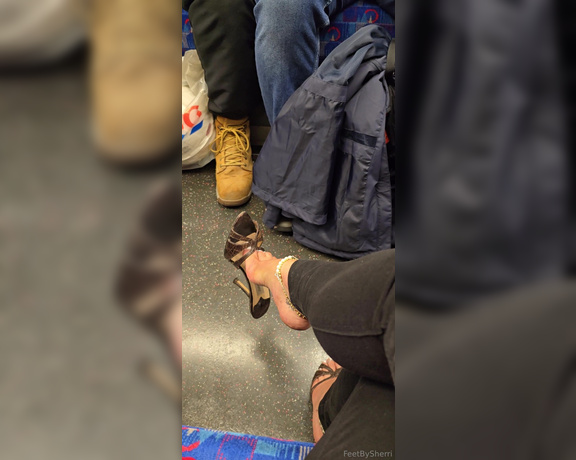 FeetBySherri aka feetbysherri OnlyFans - Teasing strangers on the train