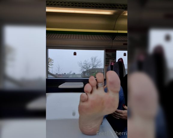 FeetBySherri aka feetbysherri OnlyFans - Dusty soles on my train journey