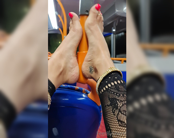 FeetBySherri aka feetbysherri OnlyFans - On the night bus how do I tease all the guys